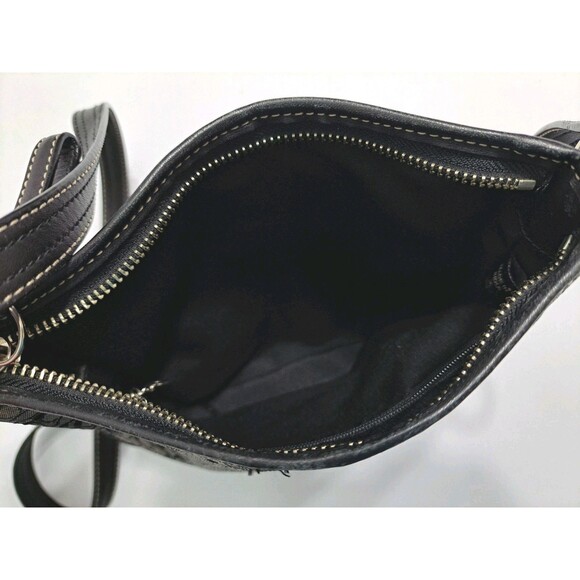 Coach Soho Signature Mini C Jacquard Leather Crossbody Swingpack Bag Black Y2K - Picture 6 of 6